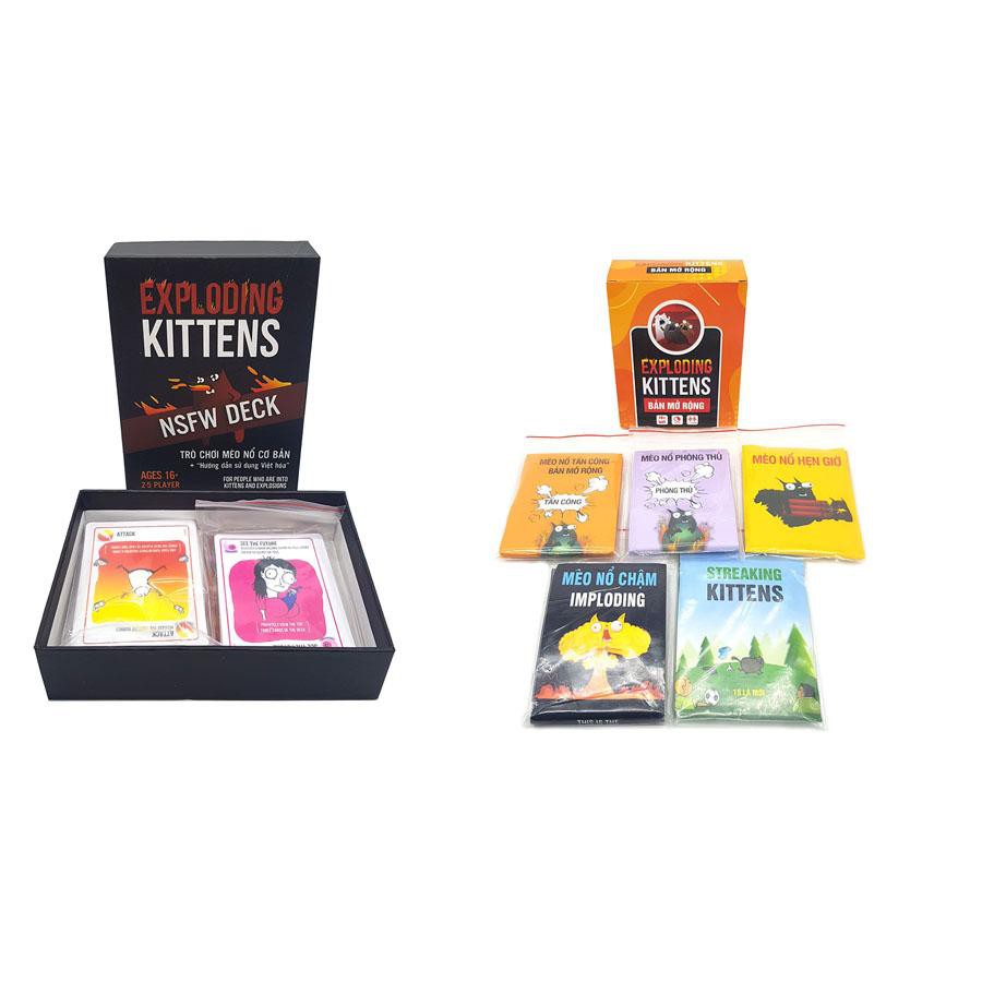 Jabi Toys - Combo mèo nổ Exploding Kittens mèo đỏ đen + 5 bản mở rộng mới nhất ( news 2020)