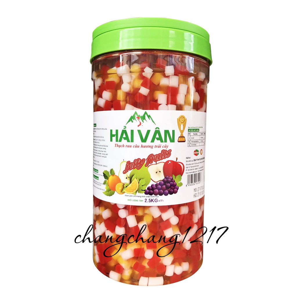 Thạch Dừa Rau Câu Trái Cây Hình Trụ Hải Vân Hủ 2kg5