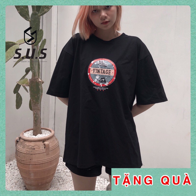 Áo Thun unisex Vintage thun 4 chiều áo thun mỹ rộng, áo thun tay lỡ SUS.103