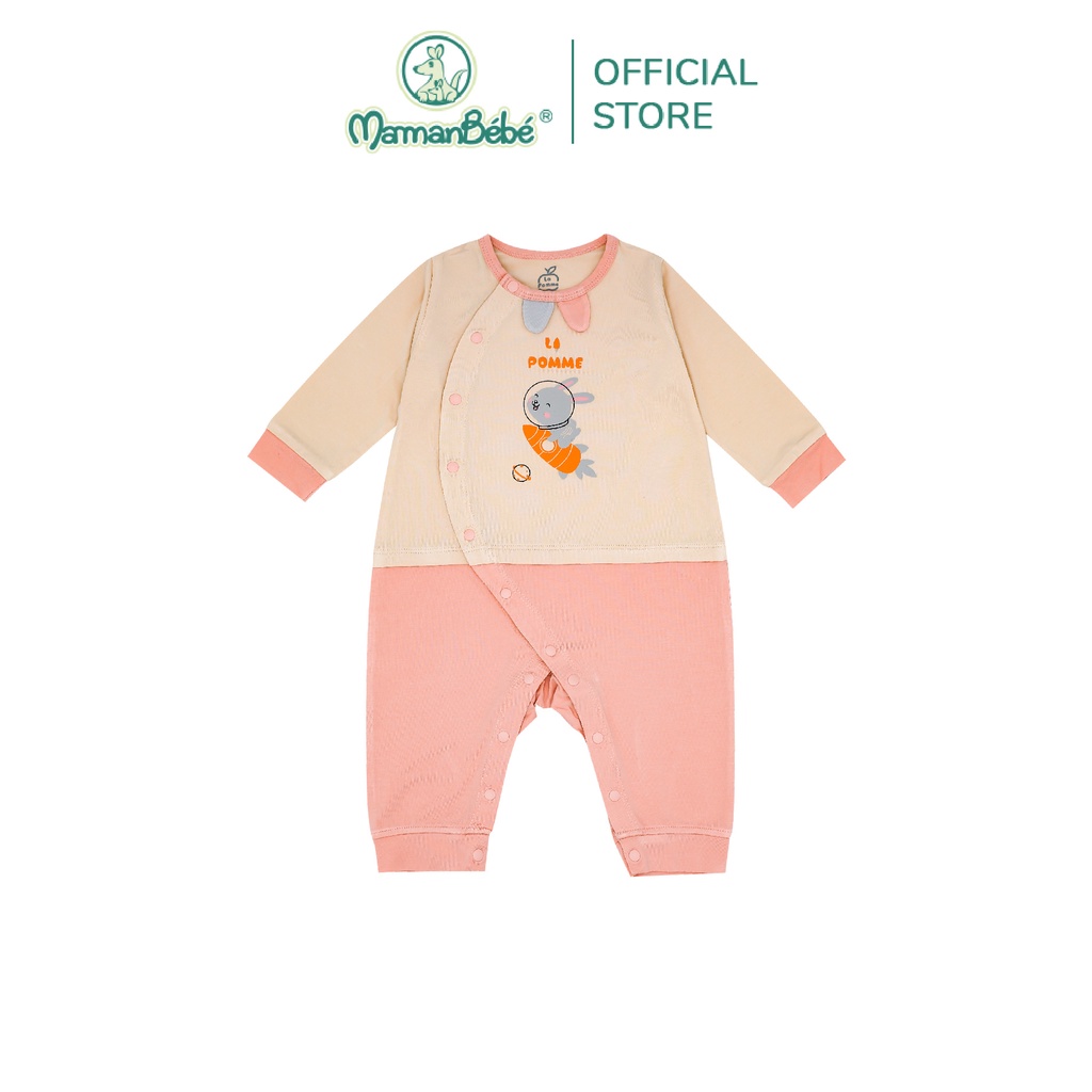 JL059 Body dài tay La Pomme Thỏ Bunny Trắng Ghi/ Be Hồng