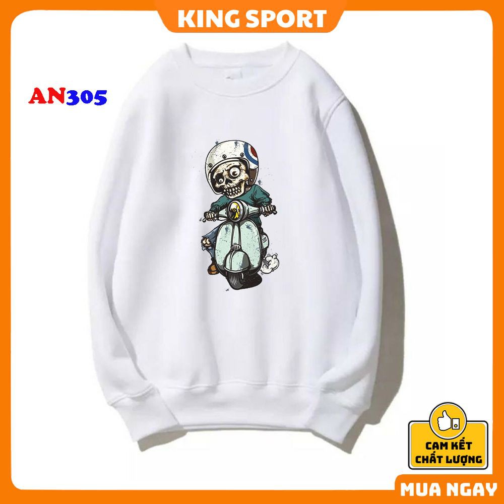 Áo nỉ sweater nam nữ form rộng thu đông dài tay chính hãng KING SPORT áo nỉ form rộng phong cách hàn quốc mùa đông ấm áp