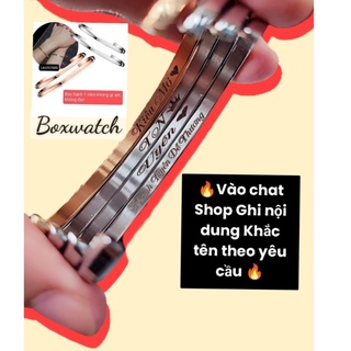 Khắc tên theo yêu cầu Vòng cuff unisex không gỉ sét ,chat shop ghi nội dung cần khắc