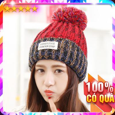 Nón Len Quả Bông Pha Màu Cực Xinh Kiểu Hàn Quốc - LoanTay