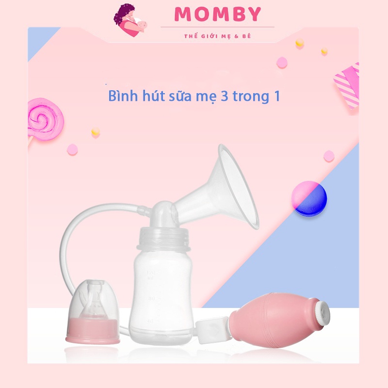 Bình hút sữa mẹ cho bé, dụng cụ vắt sữa bằng tay