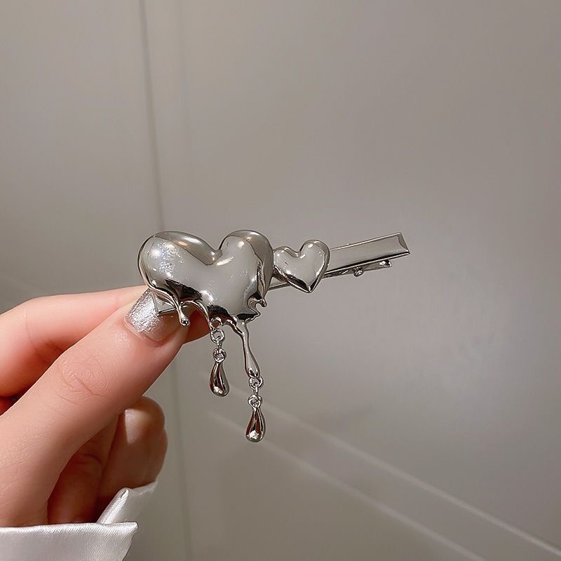 Kẹp Tóc Kim Loại Hình Giọt Nước Phong Cách retro