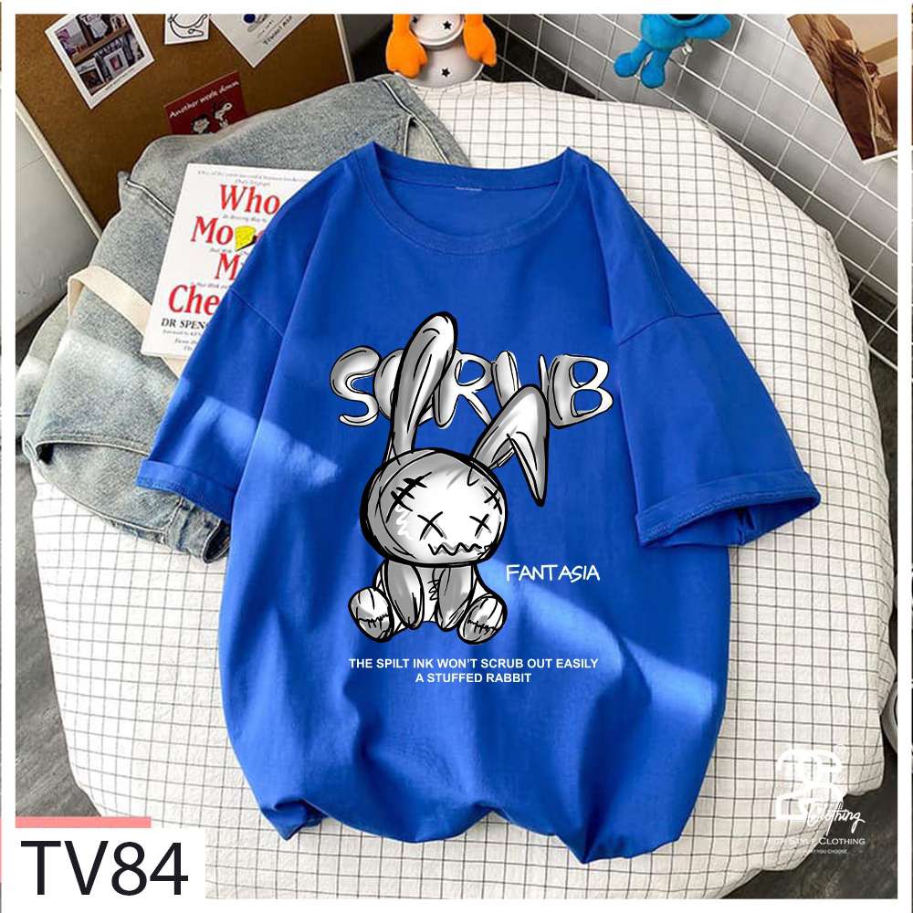 Áo Thun Nữ Phom Rộng 2s Clothing Áo Phông Nữ Đẹp Thời Trang Form Rộng Style Ulzzang Giá Rẻ In Hình Thỏ Rabbit TV84 | BigBuy360 - bigbuy360.vn