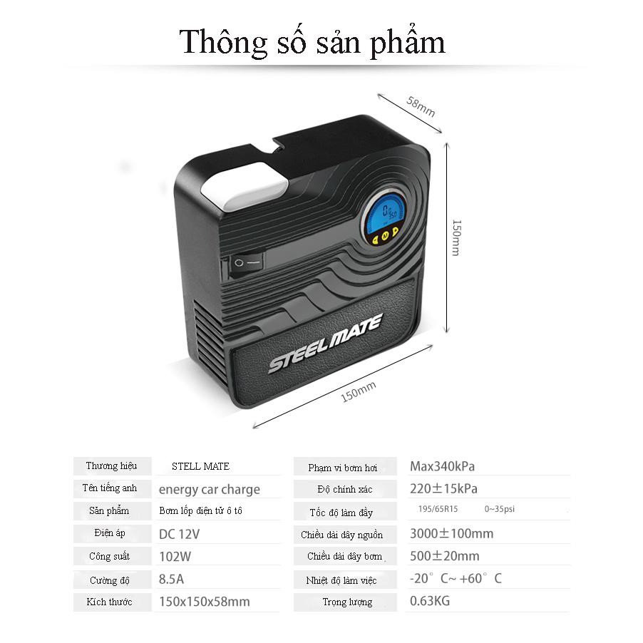 Bơm Lốp Ô Tô STEELMATE P05 Điện tử – Bơm Xe Ô Tô, Xe Máy Thông Minh Cảm Biến Hơi Tự Ngắt
