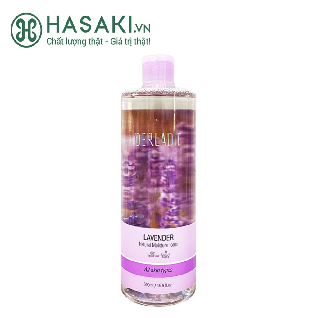 Nước Hoa Hồng Dành Cho Da Mụn Chiết Xuất Lavender Derladie Lavender Natural Moisture Toner 500ml