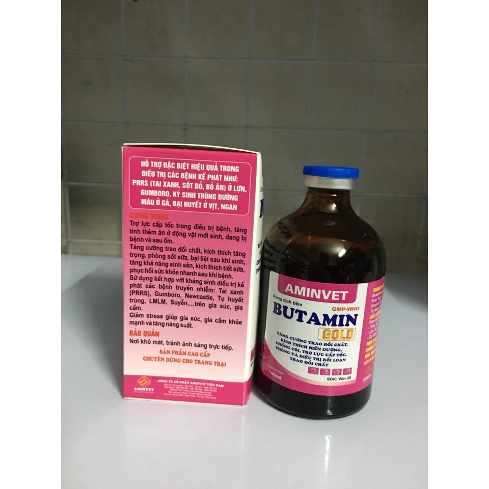 Butamin  tăng cường trao đổi chất cho chó, mèo, trâu, bò, lợn, gà, chim