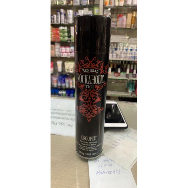 Gôm xịt tóc TIGI Bed Head Rockaholic Groupie Hard Hold