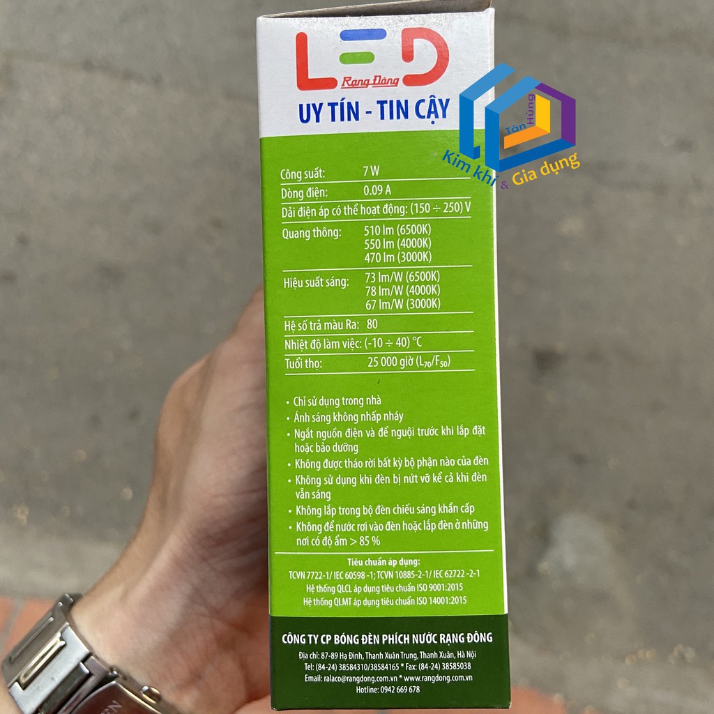ĐÈN LED ÂM TRẦN DOWNLIGHT ĐỔI 3 MÀU 7W RẠNG ĐÔNG CAO CẤP