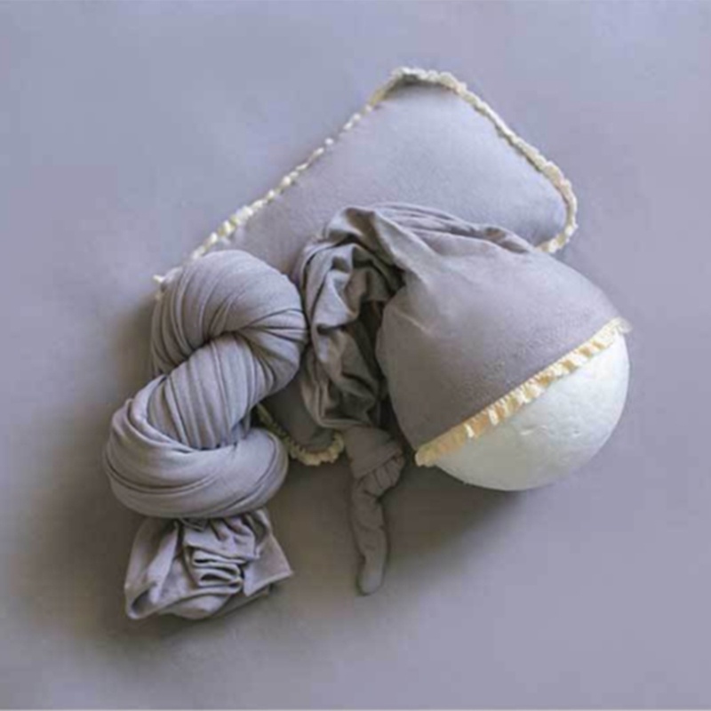 Bộ 3 Chăn Quấn Em Bé + Mũ Beanie + Gối Cho Trẻ Sơ Sinh