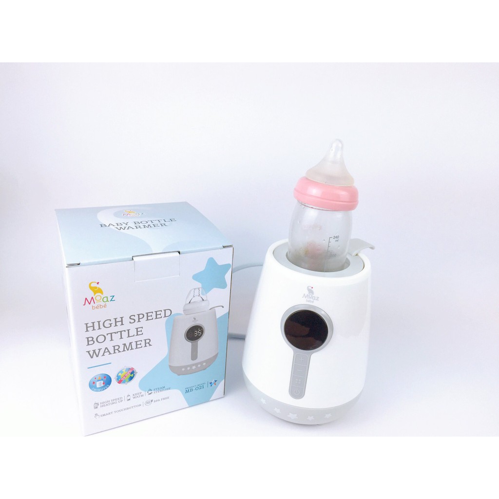 [BH 1 đổi 1] Máy hâm sữa siêu tốc cho bé Moaz Bebe MB-021