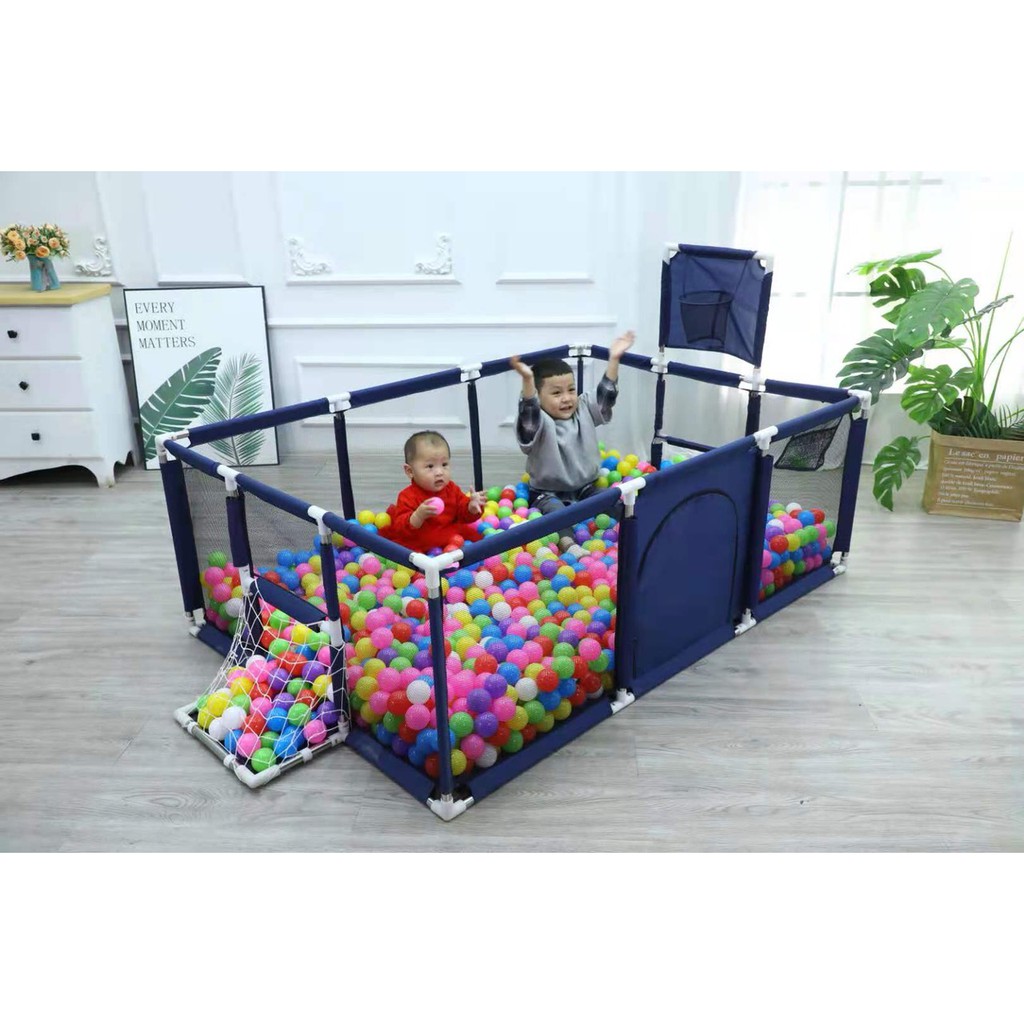 Nhà bóng cho bé, Quây bóng lều chơi bóng cho bé khung inox hình chữ nhật