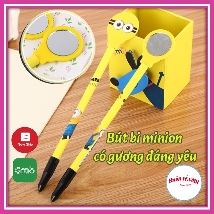 Bút bi minion có gương trang trí 01104 Buôn Rẻ