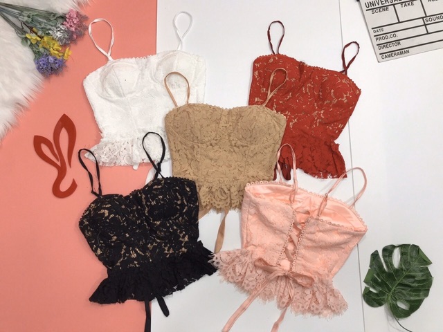 Áo 2 dây ren đan lưng