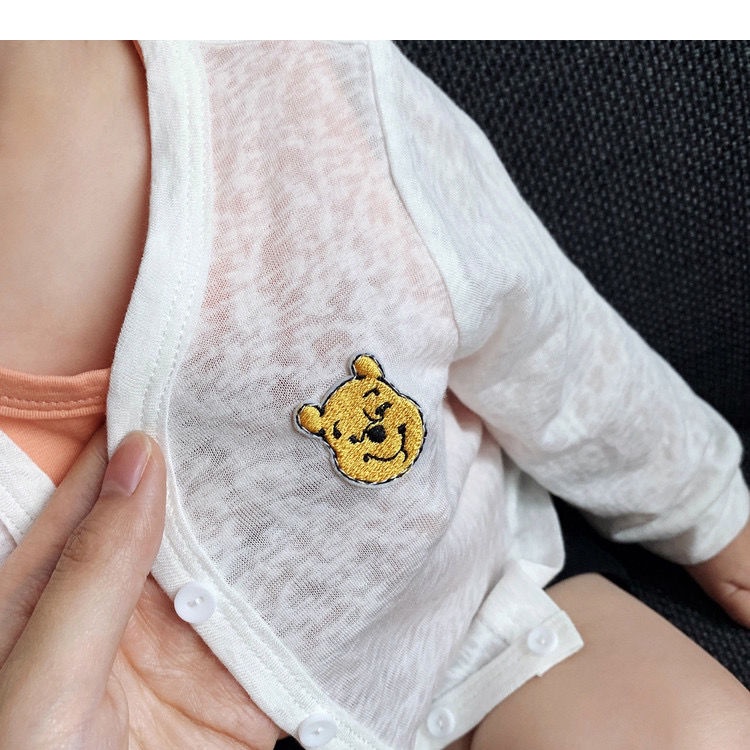 Áo khoác sơ mi Cotton mỏng chống nắng thêu họa tiết hoạt hình dễ thương cho bé