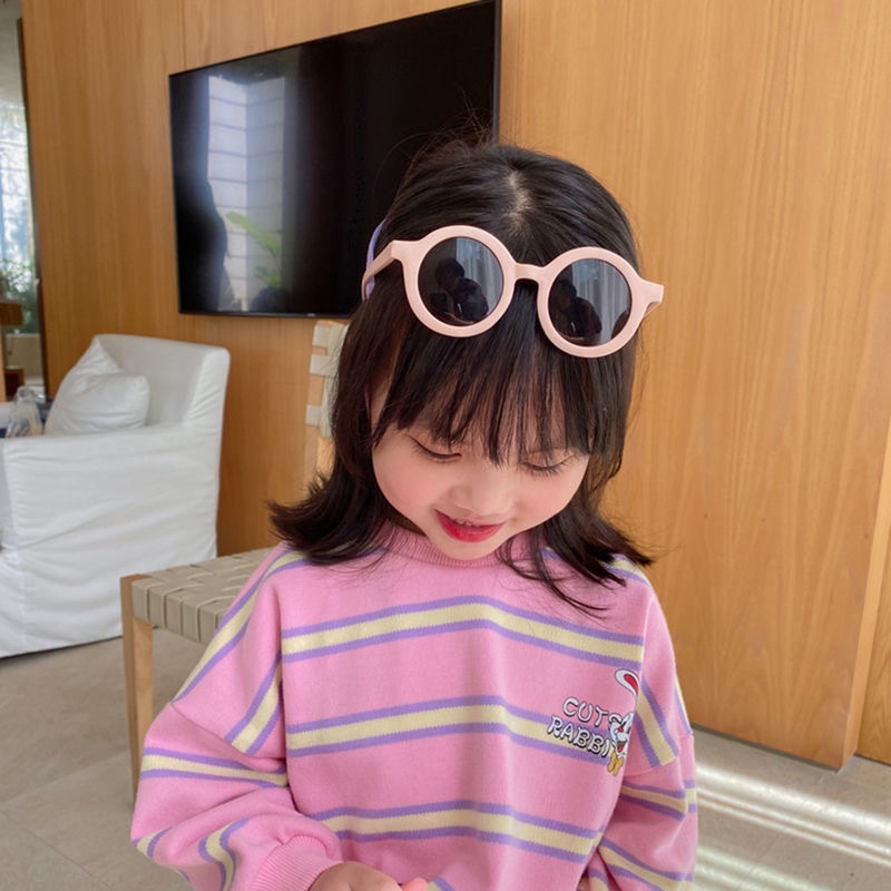 Kính Mát Gọng Tròn Chống Tia UV400 Thời Trang Cho Bé