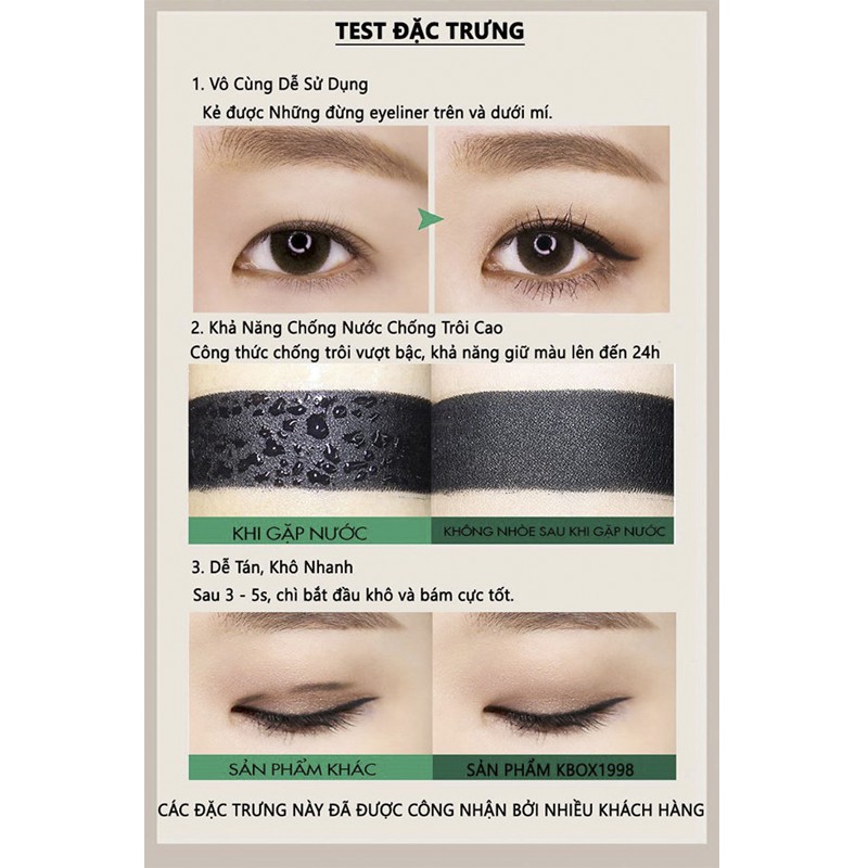 Chì Kẻ Mắt Hàn Quốc Shiny Kbox1998 chống nước không trôi giữ màu suốt 24h | BigBuy360 - bigbuy360.vn