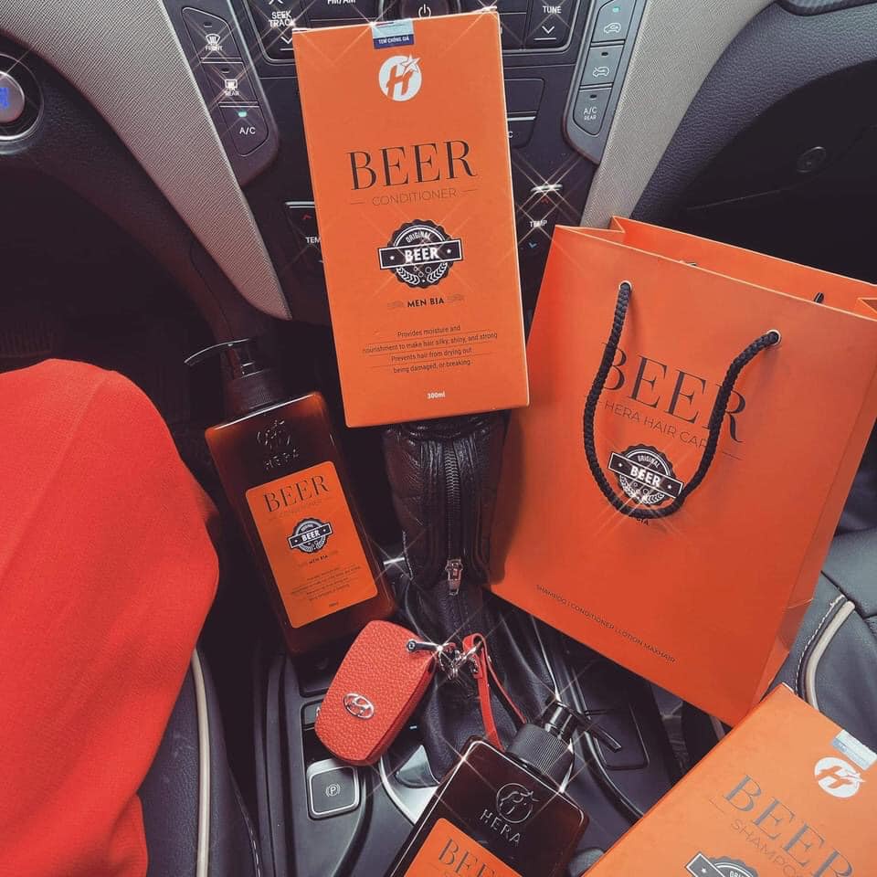 Combo Dầu gội men bia tươi Hera + dầu xả + dưỡng tóc Hera