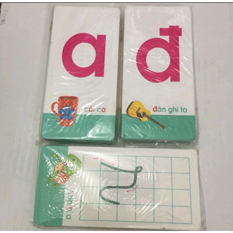 Bộ 42 thẻ - Thẻ bé học chữ cái và chữ ghép shopee