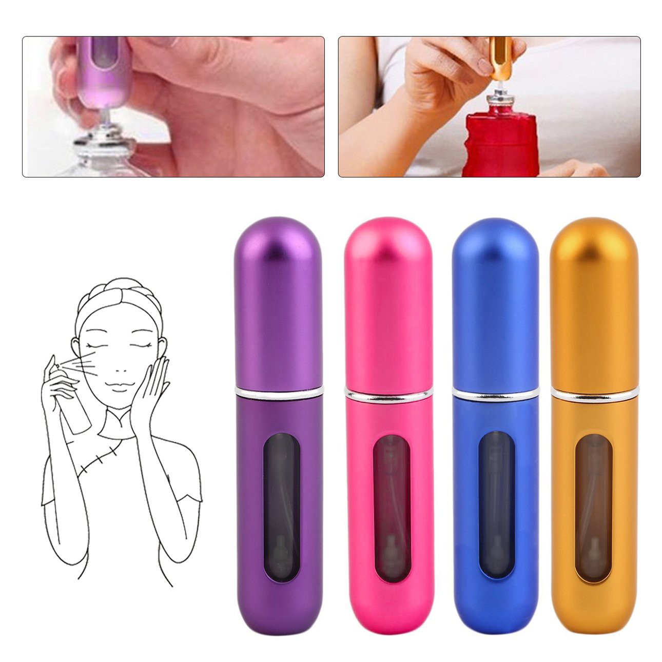 (Hàng Mới Về) Chai Xịt Rỗng 5ml Dùng Để Đựng Nước Hoa Mang Theo Du Lịch