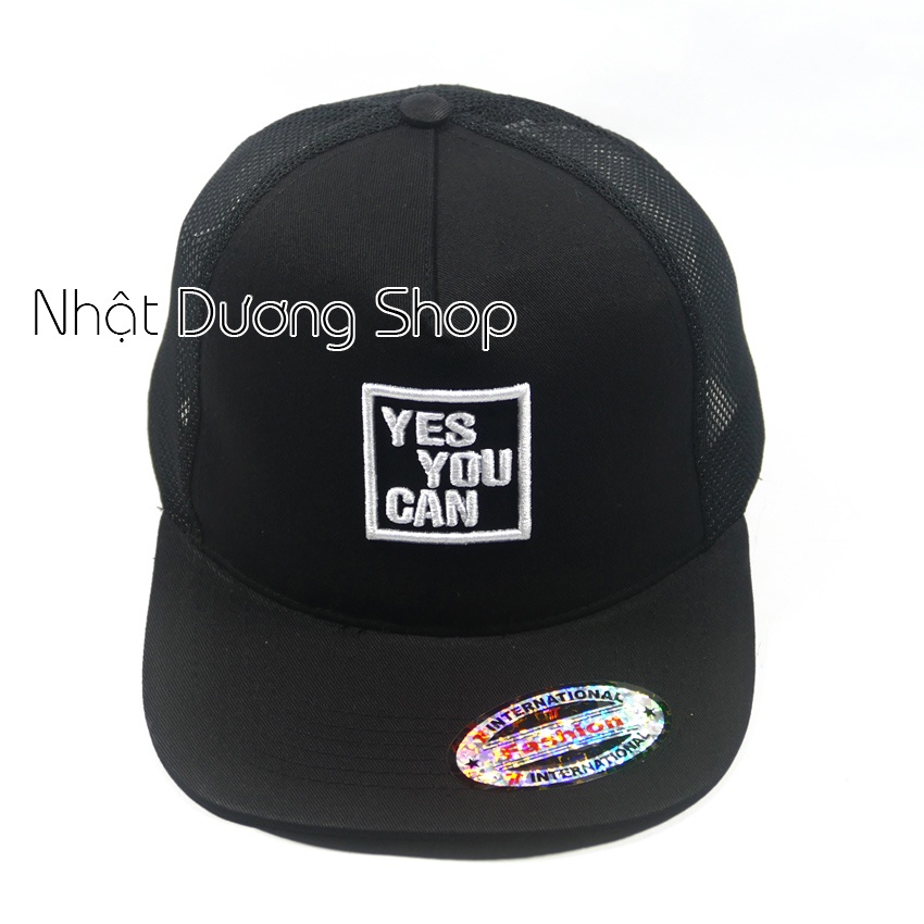 Nón Hip hop Yes You Can thêu nổi độc đáo, kiểu nón sang trọng và nổi bật dành cho nam nữ