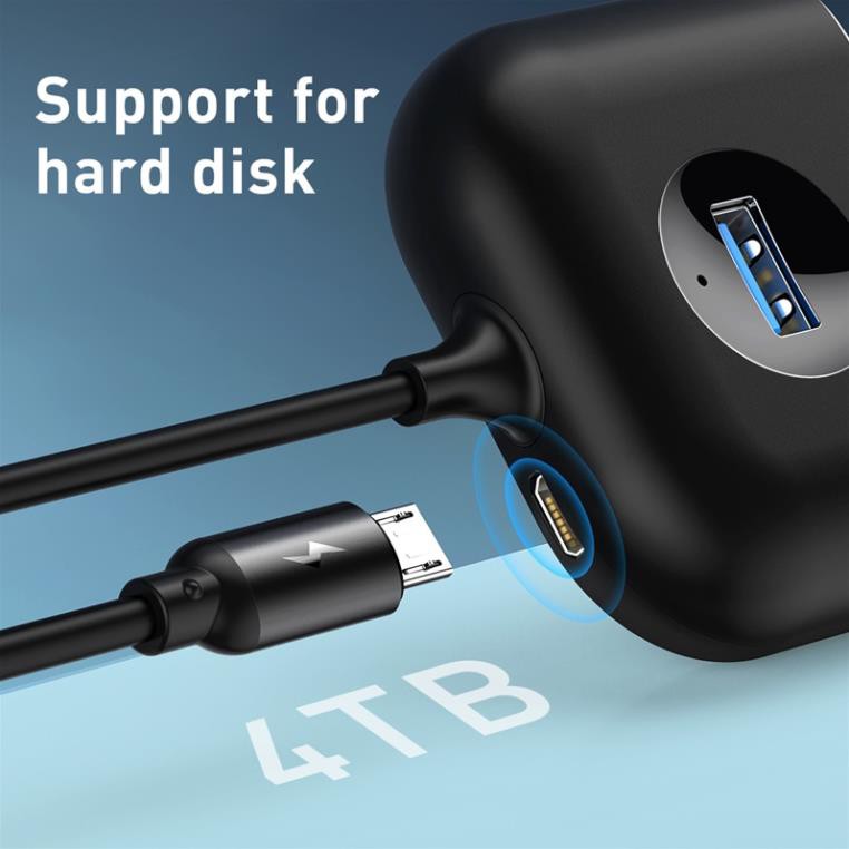 Đầu chuyển Baseus 1 cổng USB 3.0 sang 3 cổng USB 2.0 thiết kế tiện lợi