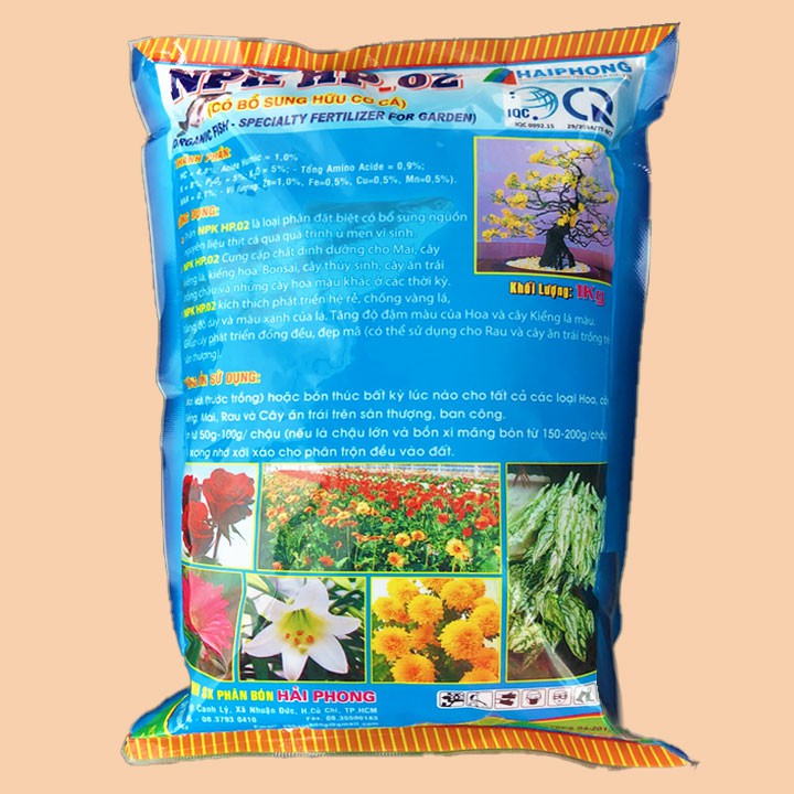 PHÂN HỮU CƠ ĐẠM CÁ NPK HP 02 1KG