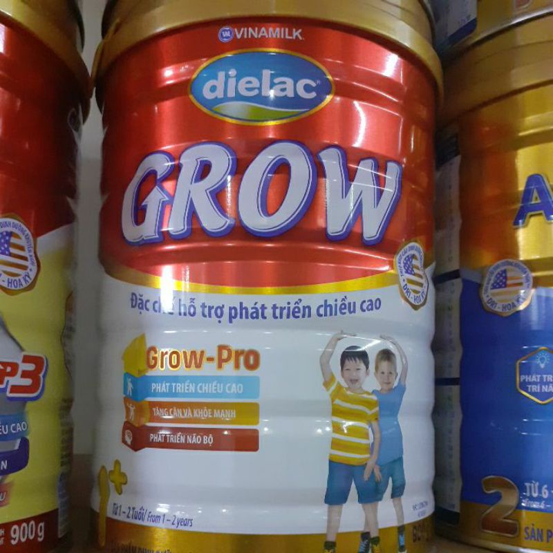 sữa bột Dielac Grow đủ số hộp 900g Vinamilk đặc chế phát triển chiều cao