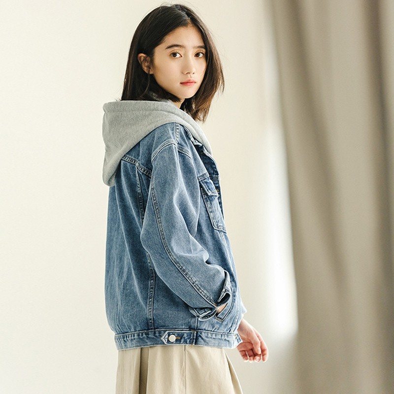 Áo Khoác Denim Thời Trang Mùa Thu Cho Nữ