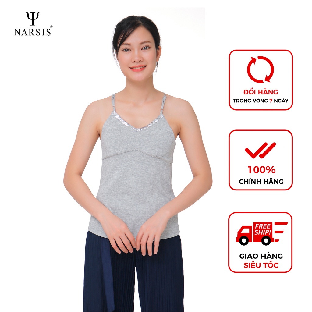 Áo hai dây nữ Narsis L7018 ghi gân