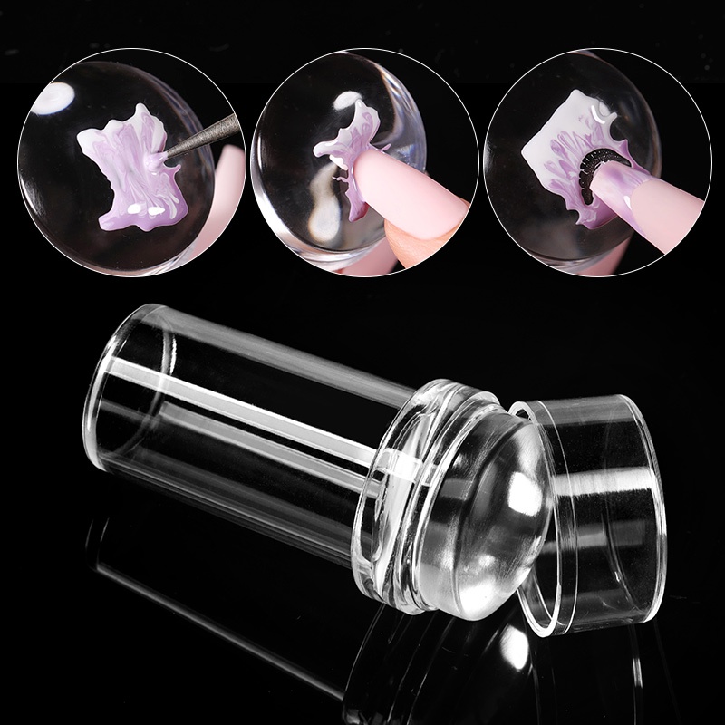 Bộ Dụng Cụ In Móng Tay Nghệ Thuật Bằng Silicone Trong Suốt