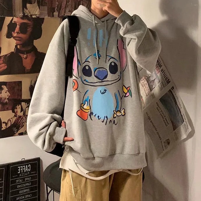 Áo hoodie dáng rộng in họa tiết cỡ M-2XL cao cấp thời trang cho nam | BigBuy360 - bigbuy360.vn