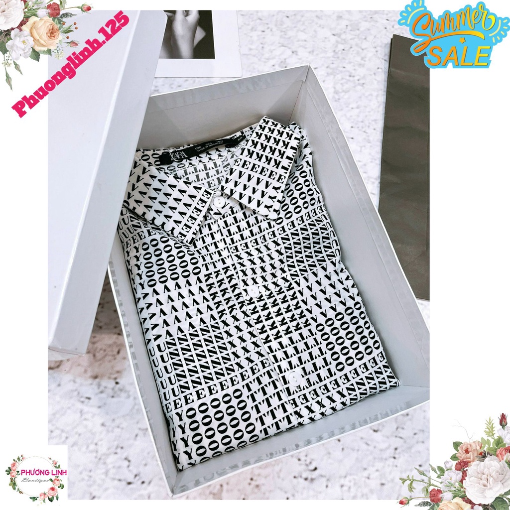 ÁO SƠ MI HOẠ TIẾT CHỮ