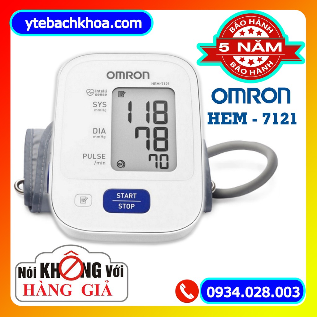 MÁY ĐO HUYẾT ÁP BẮP TAY TỰ ĐỘNG OMRON HEM-7121 HÀNG CHÍNH HÃNG - BẢO HÀNH 05 NĂM