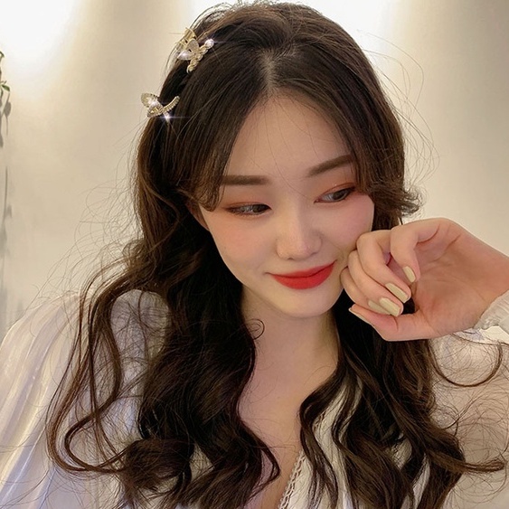 Kẹp Tóc Mini Đính Ngọc Trai Và Đá Nhân Tạo Phong Cách Hàn Quốc