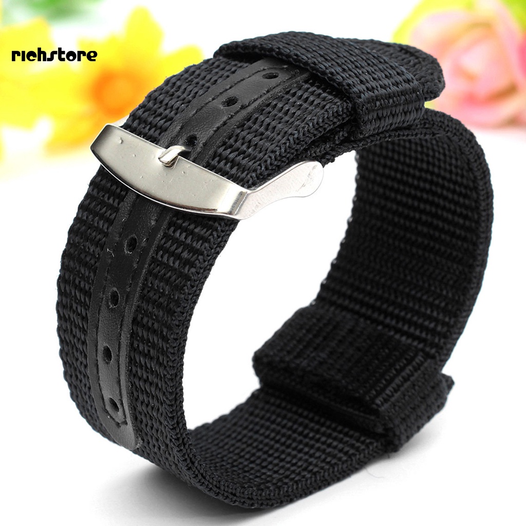 Dây đeo đồng hồ bằng nylon 18mm / 20mm / 22mm / 24mm phong cách quân đội năng động cho nam