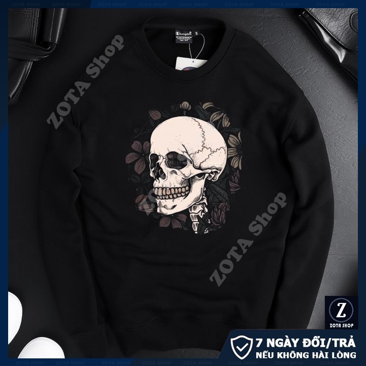 Áo thu đông nam dài tay in Đầu Lâu cá tính❤️ Freeship 50K❤️ Chất nỉ Thái mềm mịn mã SW211 | BigBuy360 - bigbuy360.vn