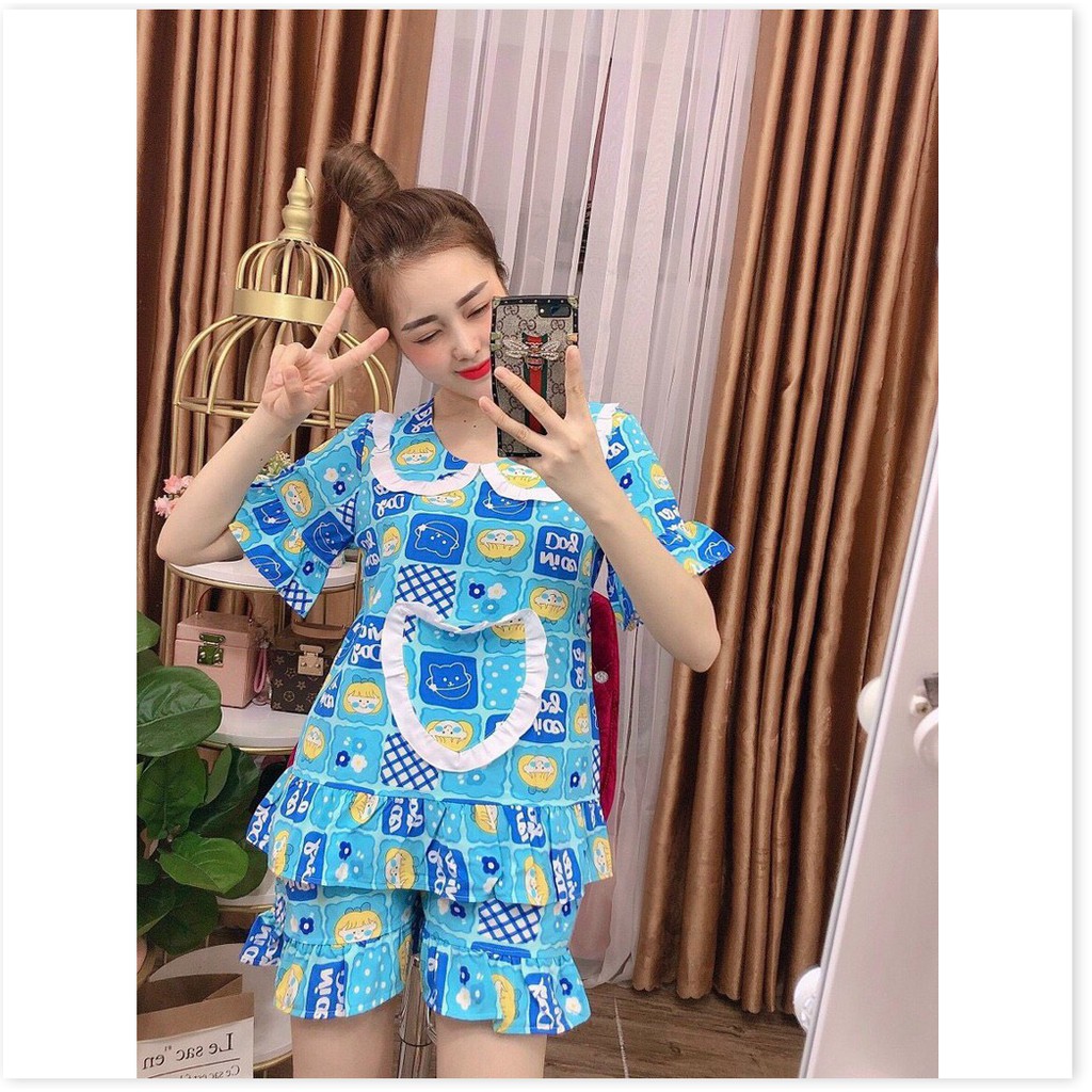 Set bộ tiểu thư mặc nhà Satin ngắn hoạ tiết đẹp , siêu xinh KME STORE