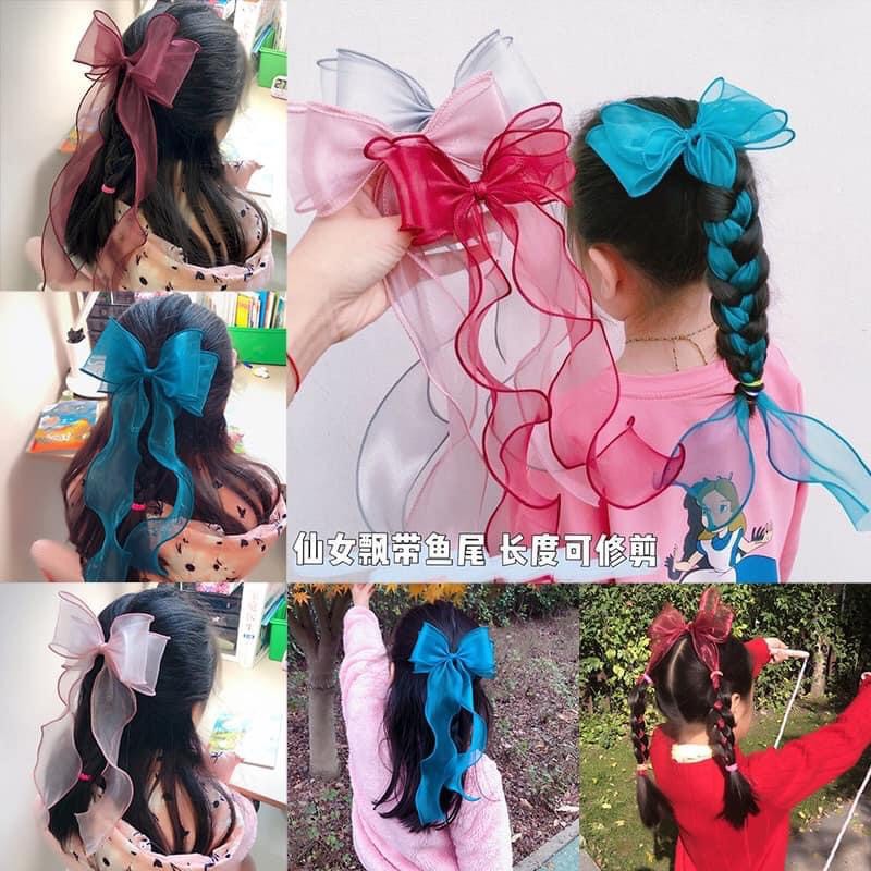 Kẹp tóc đính nơ lớn kiểu dáng Hàn Quốc xinh xắn cho bé gái