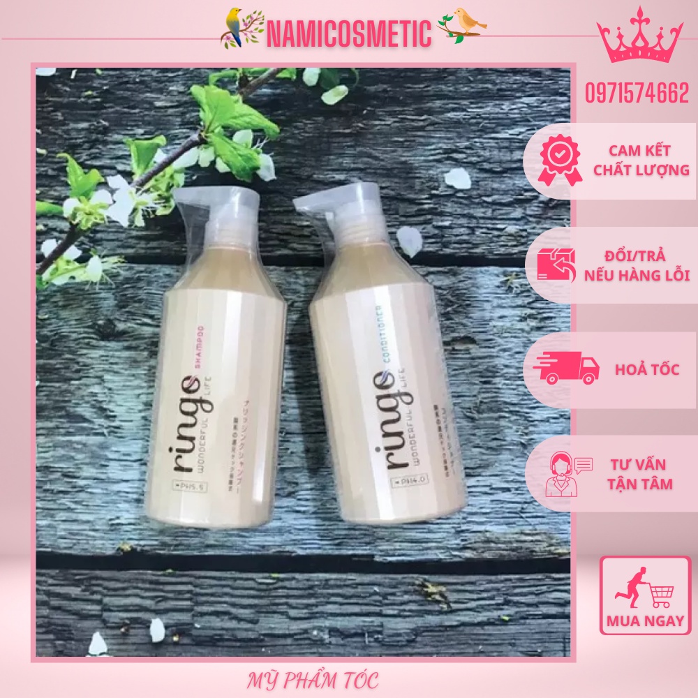 Cặp Dầu Gội Xả RINGO Dưỡng Ẩm, Phục Hồi Siêu Mềm Mượt Hương Nước Hoa 750ml Hàng Chính Hãng Cao Cấp