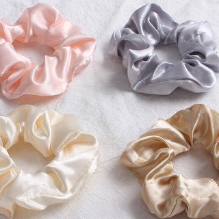 Dây cột tóc vải Scrunchies satin lụa đủ màu