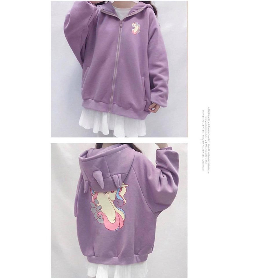 Áo khoác nam nữ chui đầu mẫu cao cấp với chất liệu nỉ ngoại form rộng sành điệu hoạ tiết Ngựa unicon | BigBuy360 - bigbuy360.vn