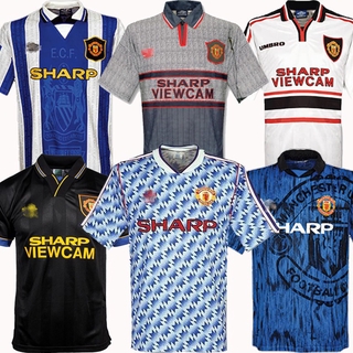Manchester United 98 06 07 08 90 92 đi retro 2002 04 06 Manchester United bóng đá jersey thức Giggs Scholes Beckham RONALDO 98 99 Cantana Keene Solskjaer 1994 07 08 96 Manchester