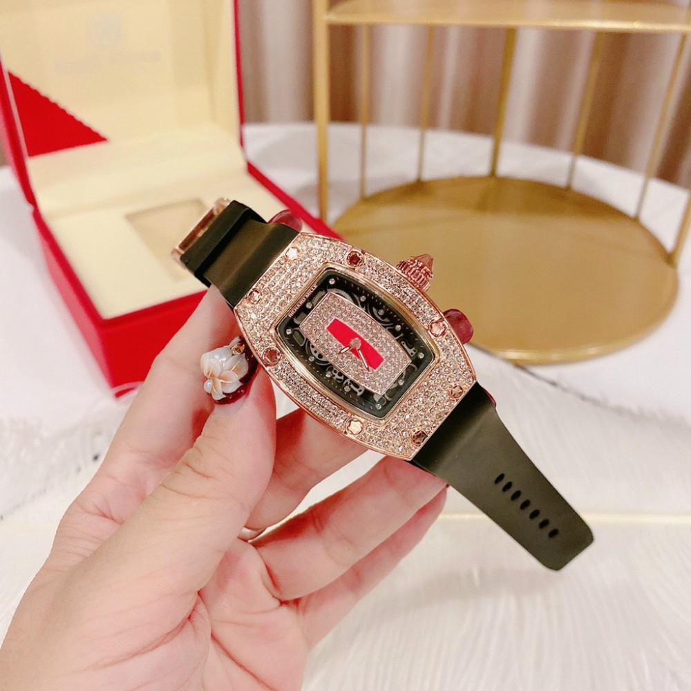 Đồng hồ nữ RICHAR dây cao su non cao cấp siêu bền, cá tính hợp gu thời trang, chống nước, bảo hành 12 tháng, dong ho nu