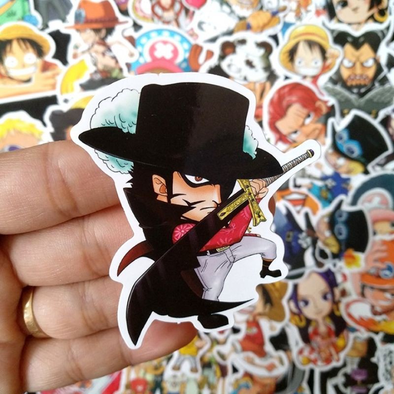 miếng dán sticker anime one piece(đảo hải tặc)trọn bộ 61 miếng-hình in rõ nét siêu đẹp