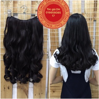 Tóc giả kẹp xoăn lửng đủ màu đẹp tự nhiên