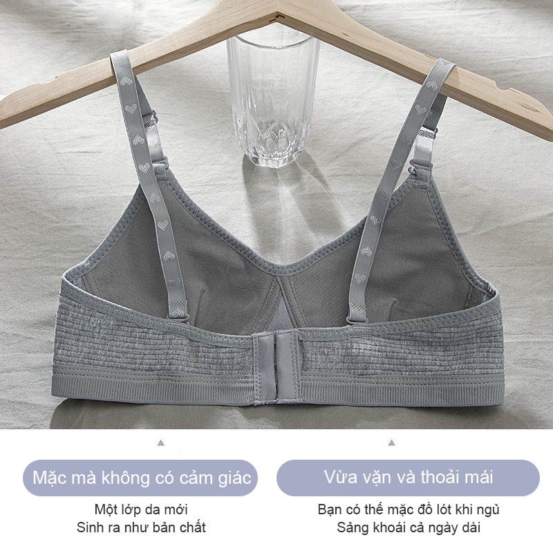 Phong cách mới cô gái cotton tinh khiết không có vòng thép áo ngực mỏng đồ lót phụ nữ | BigBuy360 - bigbuy360.vn