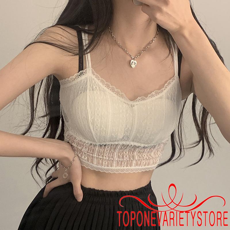 Áo Hai Dây Viền Ren Gợi Cảm Cho Nữ